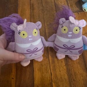Bark Box Plush Dog Toy Purple twin evil squirrels, rare, hard to find
